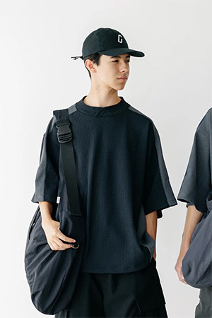 CITY S/S LIGHT THERMAL PULLOVER - BLACK X GRAY