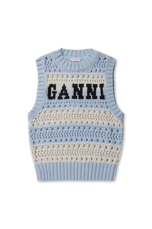 STRIPED VEST - SOFT CHAMBRAY