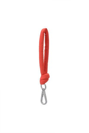 PUFFY KEY CHAIN - CORAL