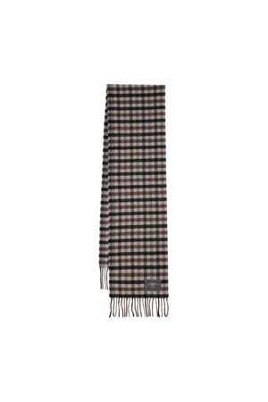 Graphic Wool Scarf - Chicory Coffee
