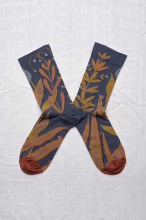 (BONNE MAISON) PLANTE DENIM SOCKS - DENIM