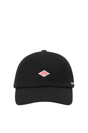 POLYESTER SERGE 6PANEL CAP - BLACK