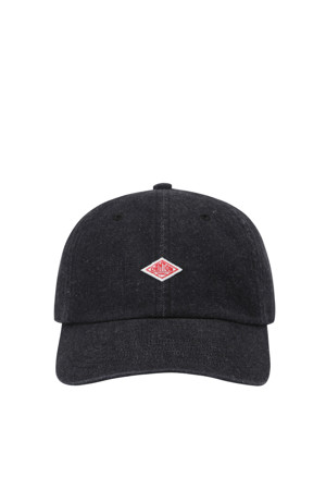 WASHED DENIM 6PANEL CAP - BLACK