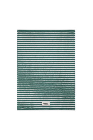 Terry bath mat (Sailor Stripes) 70X50 - Teal Green Stripes