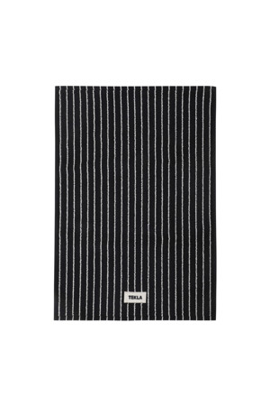 Terry Bath mat  (Pin Stripes) 70X50 - Black Stripes