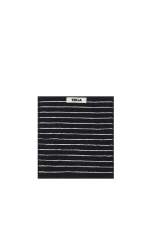 Terry Washcloth (Pin Stripes) 30X30 - Black Stripes