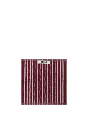 Terry Washcloth (Sailor Stripes) 30X30 - Red and Rose