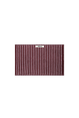 Terry Guest towel (Sailor Stripes) 30X50 - Red & Rose