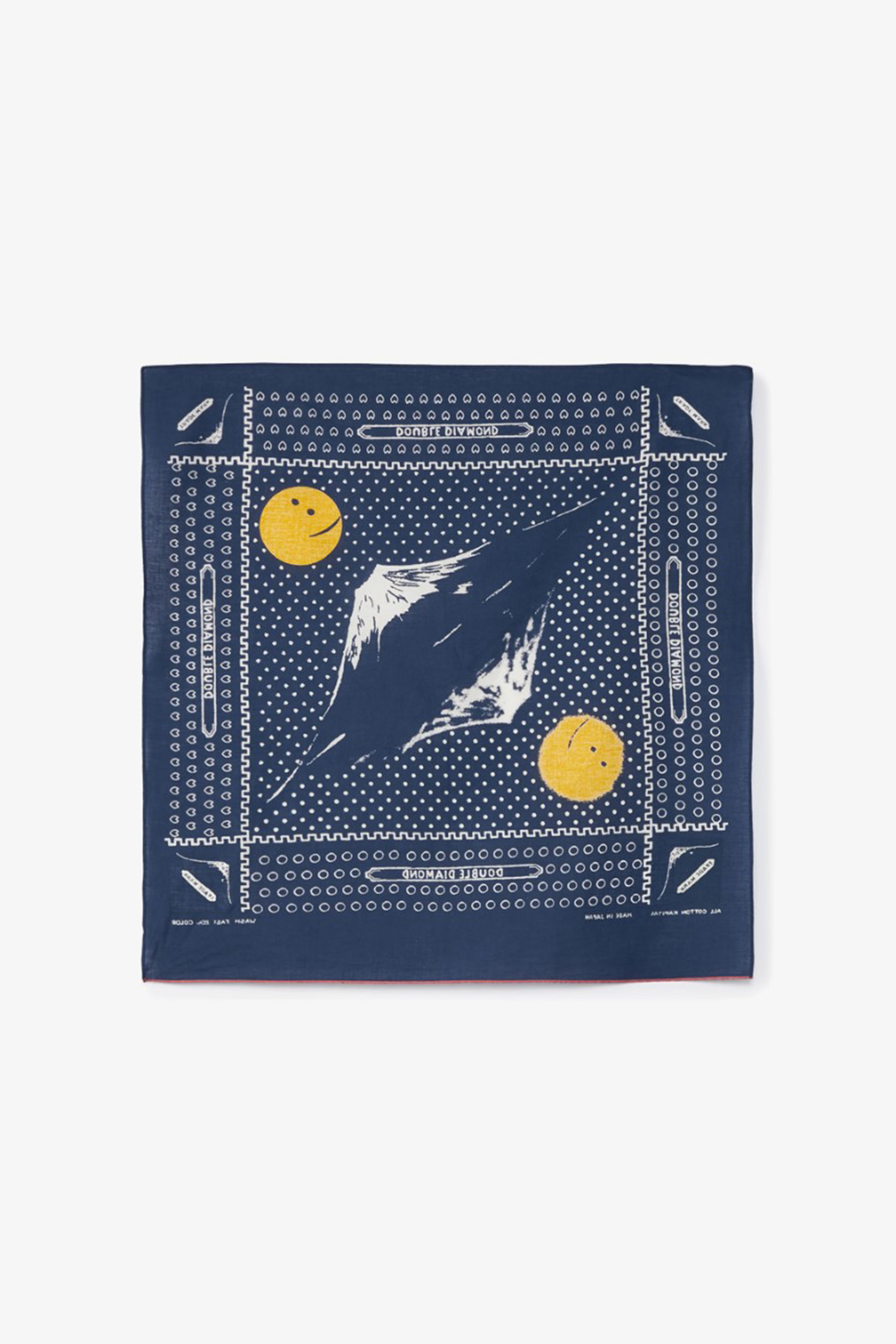 (KAPITAL) Fastcolor Selvedge Bandanna - EK-1404BAA Navy 