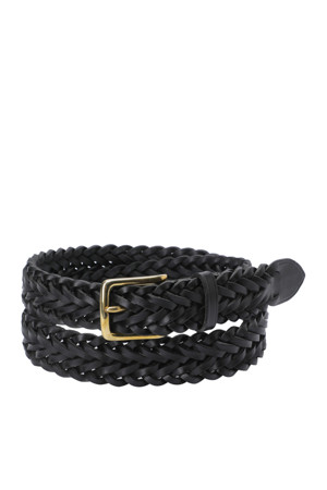 HAND PLAITED BELT - BLACK
