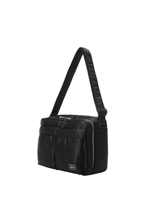 (PORTER) TANKER SLING BAG W ZIP (L) - BLACK