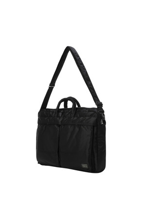 (PORTER) TANKER 2WAY DOCUMENT BAG - BLACK