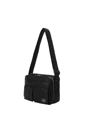 (PORTER) TANKER SLING BAG W ZIP - BLACK