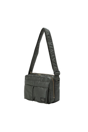 (PORTER) TANKER SLING BAG W ZIP - GREEN