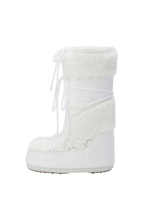 MB ICON FAUX FUR BOOTS - OPTICAL WHITE