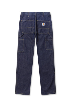 DOUBLE KNEE PANT - BLUE (RINSED)