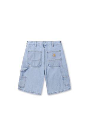 DOUBLE KNEE SHORT - BLUE (HEAVY STONE BLEACHED)