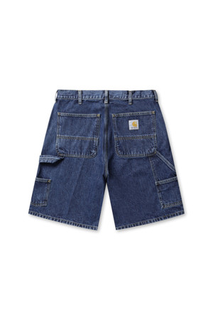 DOUBLE KNEE SHORT - BLUE (STONE BLEACHED)