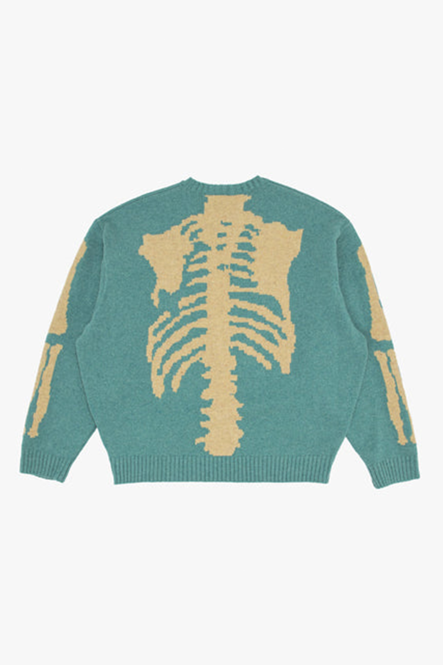 (KAPITAL) 5G Wool Bone Crew Sweater - EK-1537KN Sax