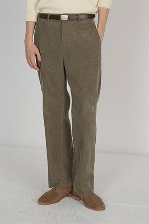WASHED CORDUROY PANTS - MOCHA