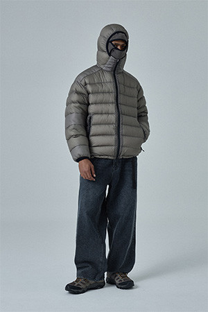 HELIUM HOODED DOWN JACKET - SHEER OLIVE