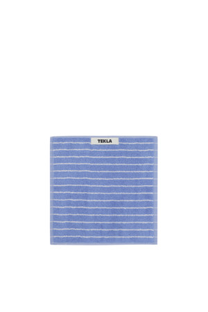 Terry Washcloth (Pin Stripes) 30X30 - Clear Blue Stripes