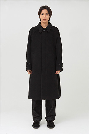 Balmacaan Coat - Black