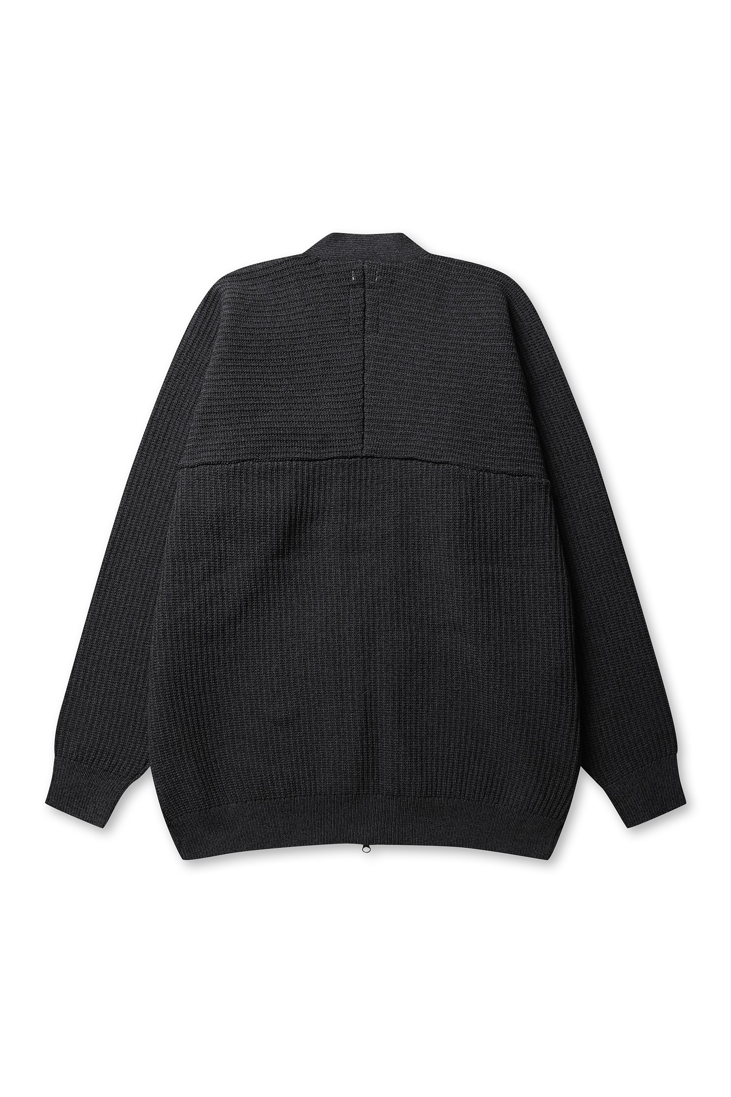 나나미카] 5G ZIP CARDIGAN - BLACK