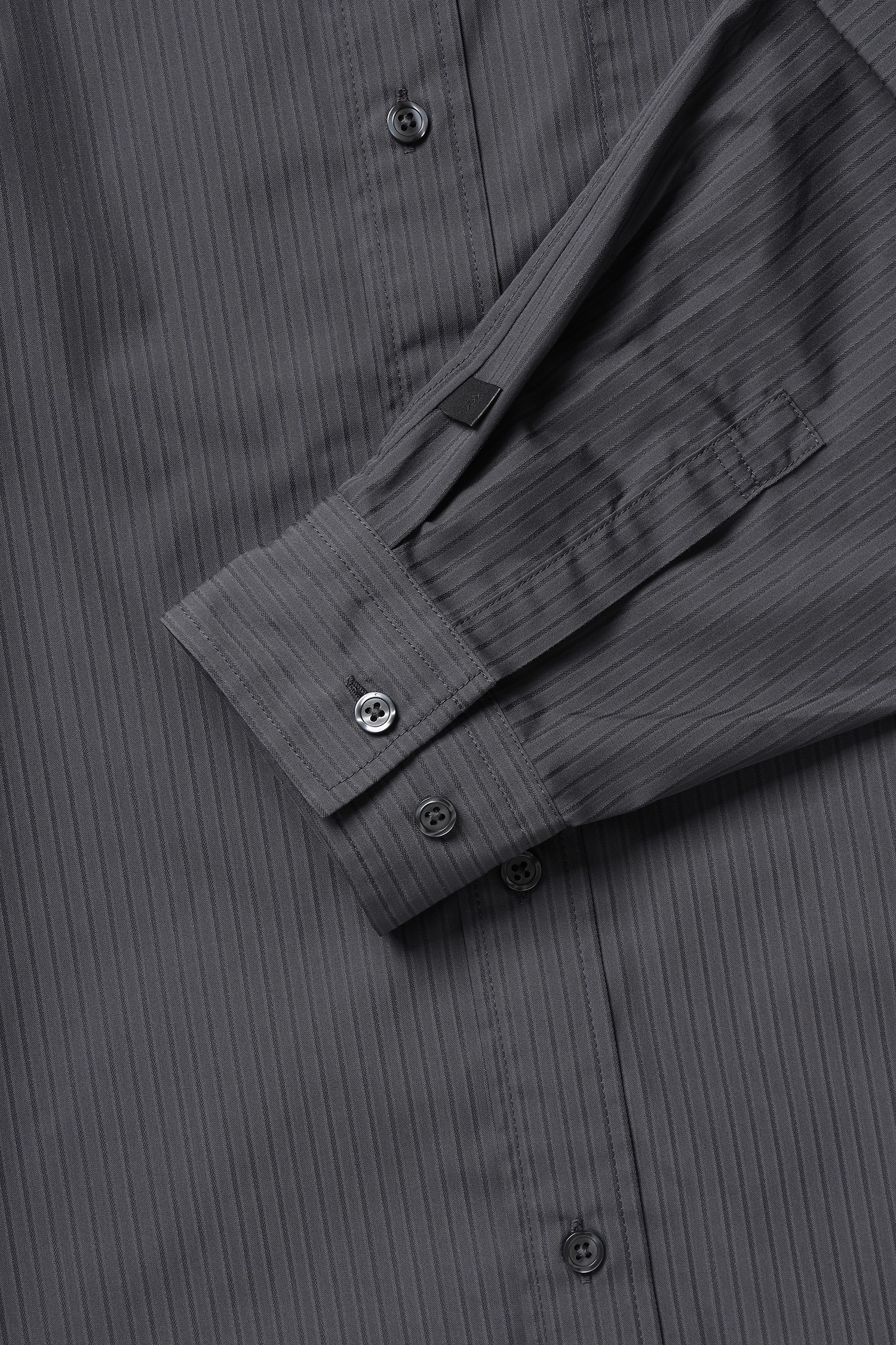 DAIWA PIER39] TECH REGULAR STRIPE SHIRT L/S - CHARCOAL
