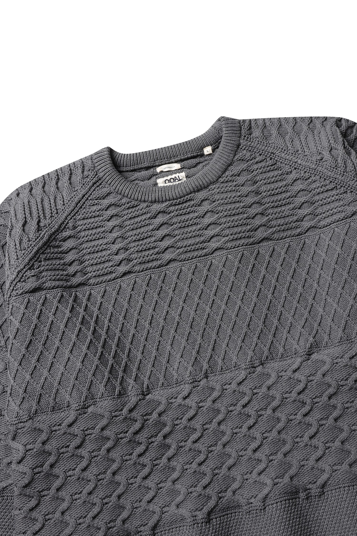 나나미카] CREW NECK SWEATER HEATHER GRAY