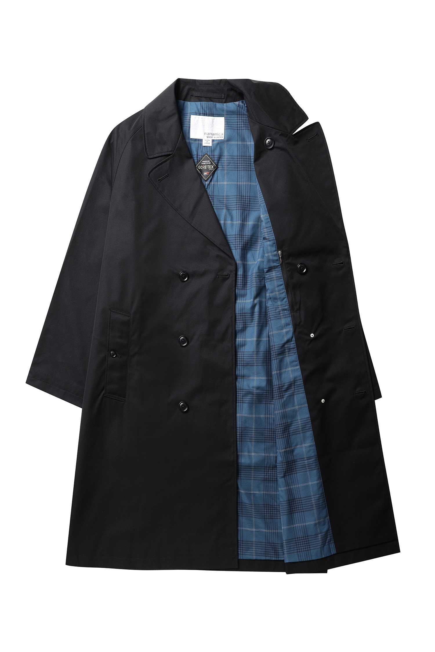 nanamica｜17AW 2way Spray Coat（Black・M） 나나미카] GORE-TEX DOUBLE COAT - BLACK