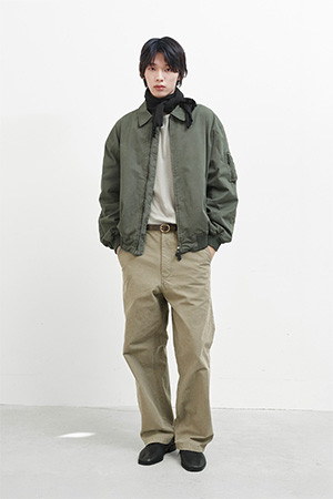 WASHED TANKER JACKET - OLIVE