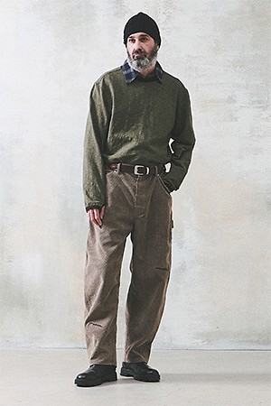 THUMB HOLE RINGER L.S T-SHIRTS OLIVE & BROWN