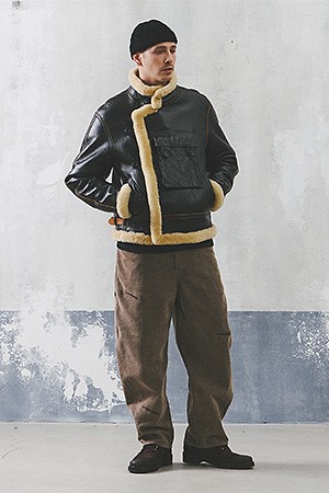 SHEARLING MOTORCYCLE JUMPER BLACK