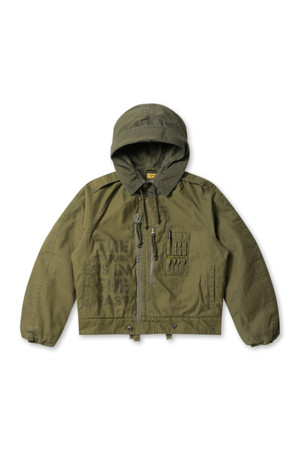 HOODED BLOUSON - OLIVEDRAB