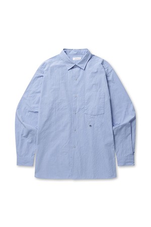 REGULAR COLLAR WIND SHIRT - SAX