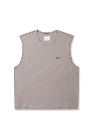 RUNNING COTTON CROP TANK TOP - BEIGE