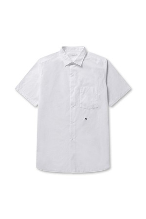 REGULAR COLLAR WIND S/S SHIRT - OFF WHITE