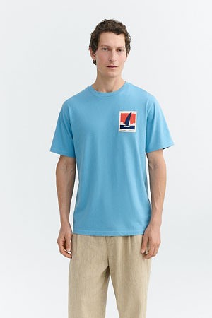 띵킹 뮤 옵티미스트 잭 티셔츠 OPTIMIST JACK TEE - BLUE