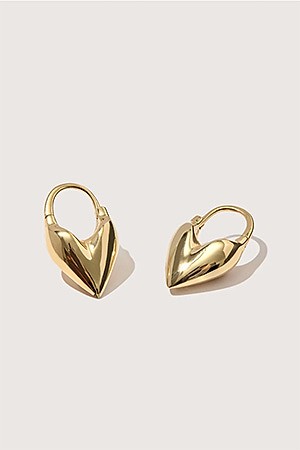 Roscida Heart Hoops - GOLD