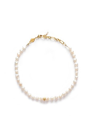 Stellar Pearly Anklet - Gold
