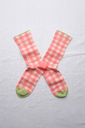 (BONNE MAISON) VICHY SOCKS - NATUREL