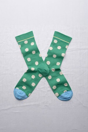 (BONNE MAISON) POIS SOCKS - VERT MING