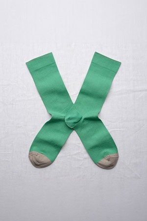(BONNE MAISON) PLAIN SOCKS - VERT MING