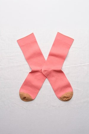 (BONNE MAISON) PLAIN SOCKS - ROSE FRAIS