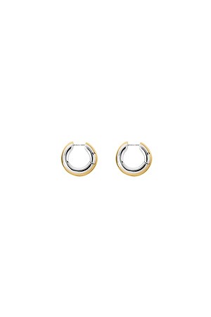 THE ELENORA EARRINGS - MIXED METALS - GOLD CENTER