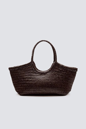 (DRAGON DIFFUSION) NANTUCKET BASKET BIG BAG - DARK BROWN