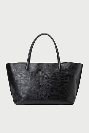 THE EVA WEEKEND TOTE - BLACK CROC