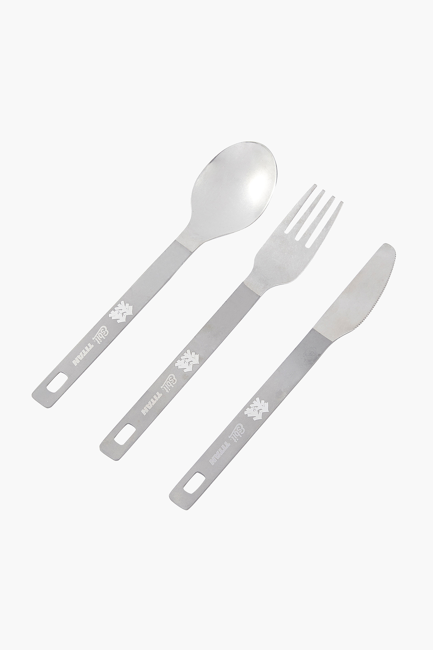 Three-piece Titanium Cutlery Set with Sleeve - Esbit