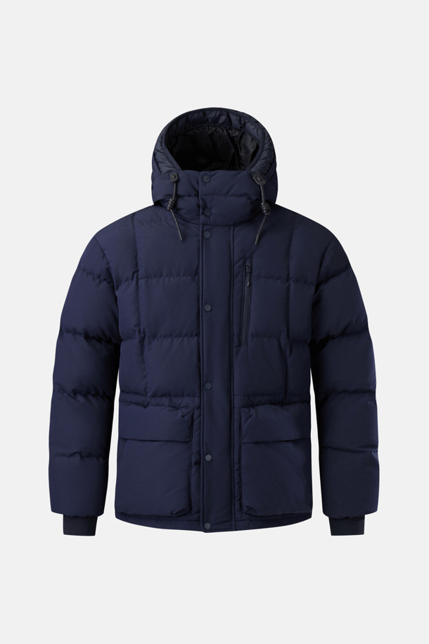 남성 아웃포켓 중기장 다운_NAVY-a